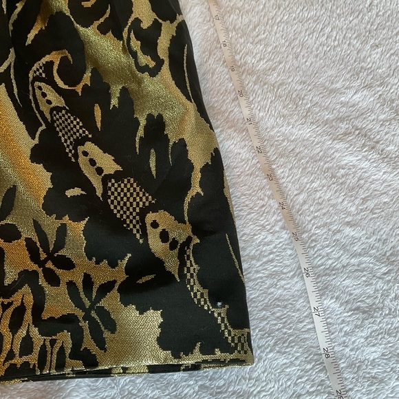 ✅ SOLD ✅ H&M Dress Strapless Cocktail Size 6 Gold Black Mini 80’s Style - Picture 9 of 9